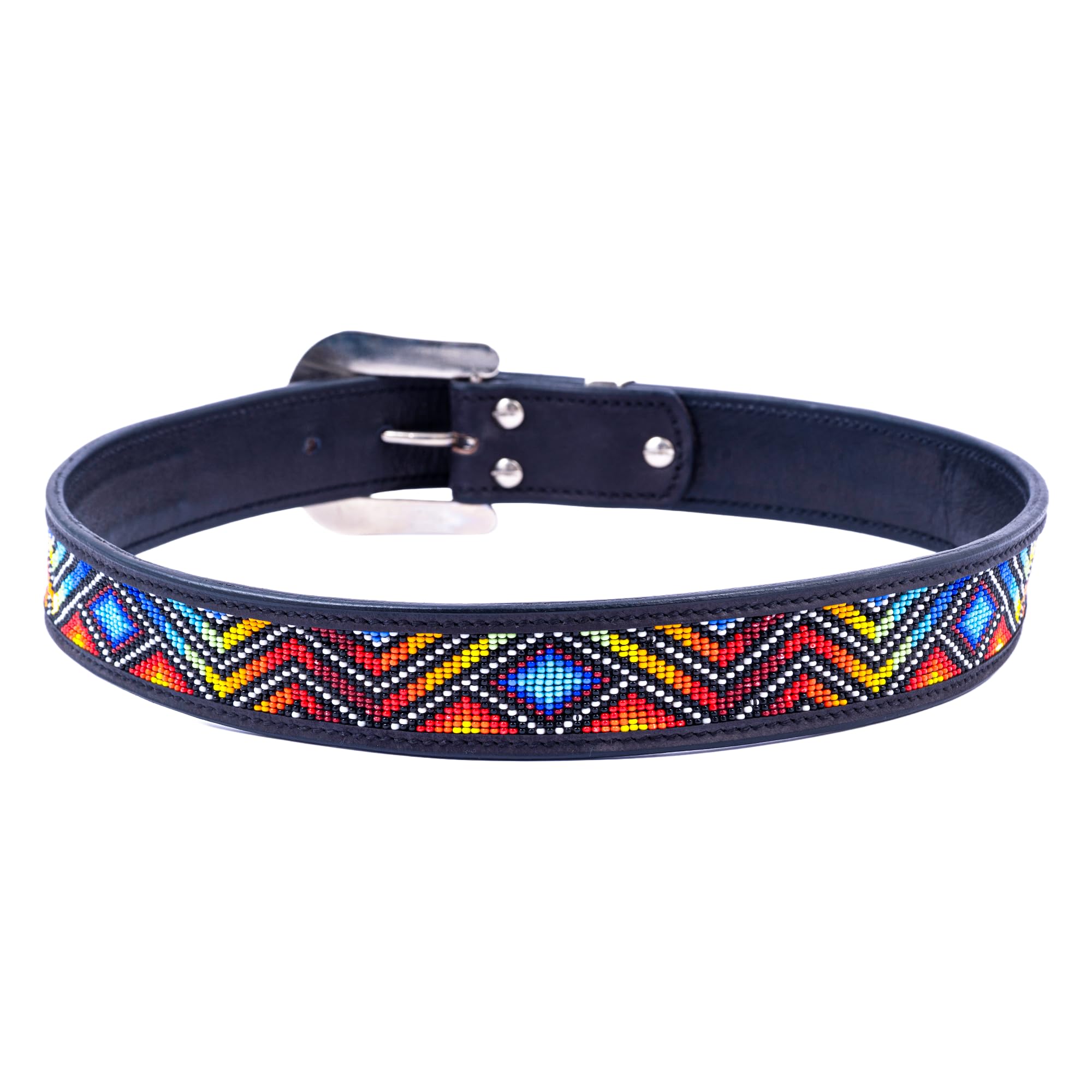Men's Genuine Leather Belt – Adjustable Fit, Ornate Metal Buckle, Handcrafted Beaded Design Men's Belt – Ideal for Casual, Bohemian & Western-Inspired Looks-picture-47