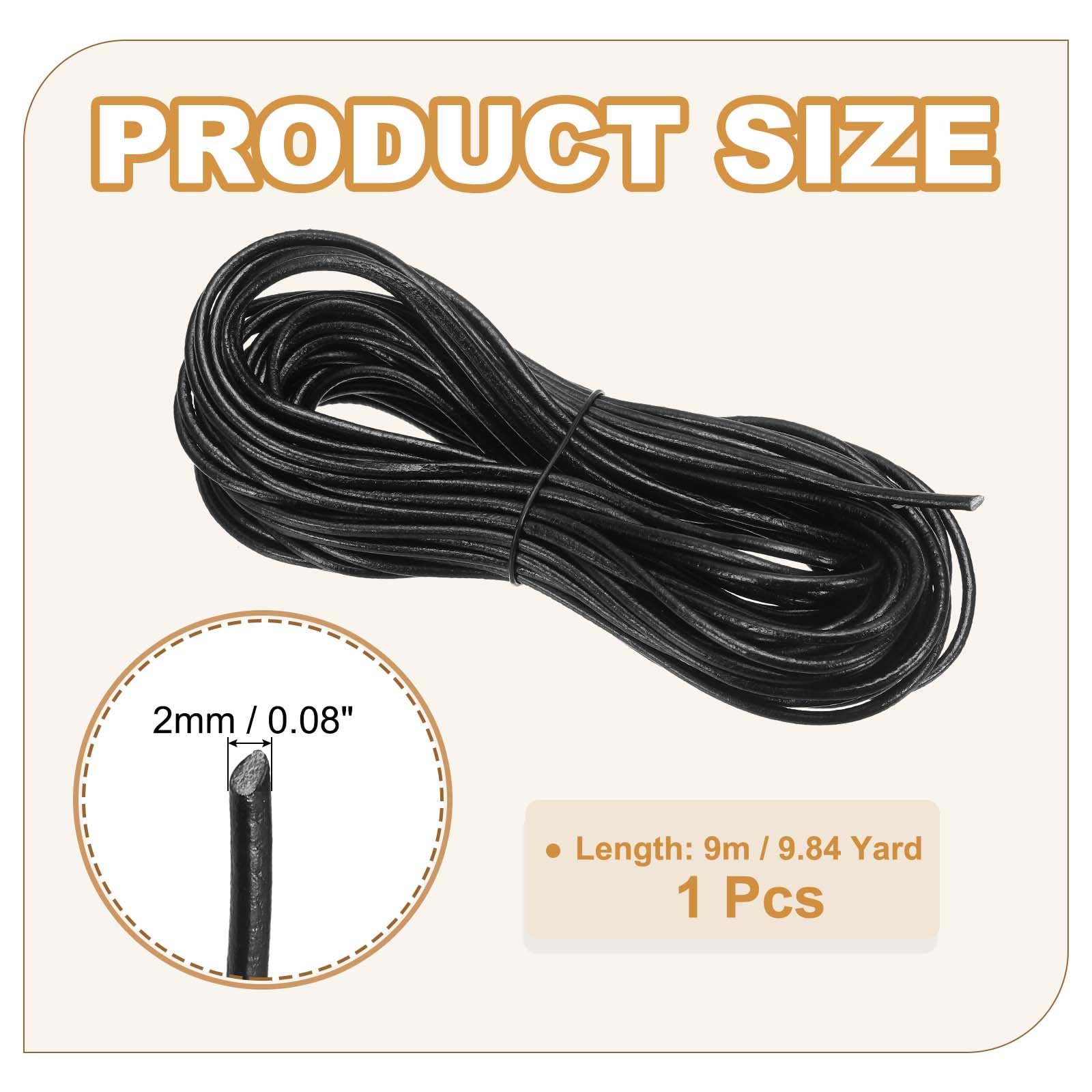 PATIKIL Round Braided Leather Cord - Image 2