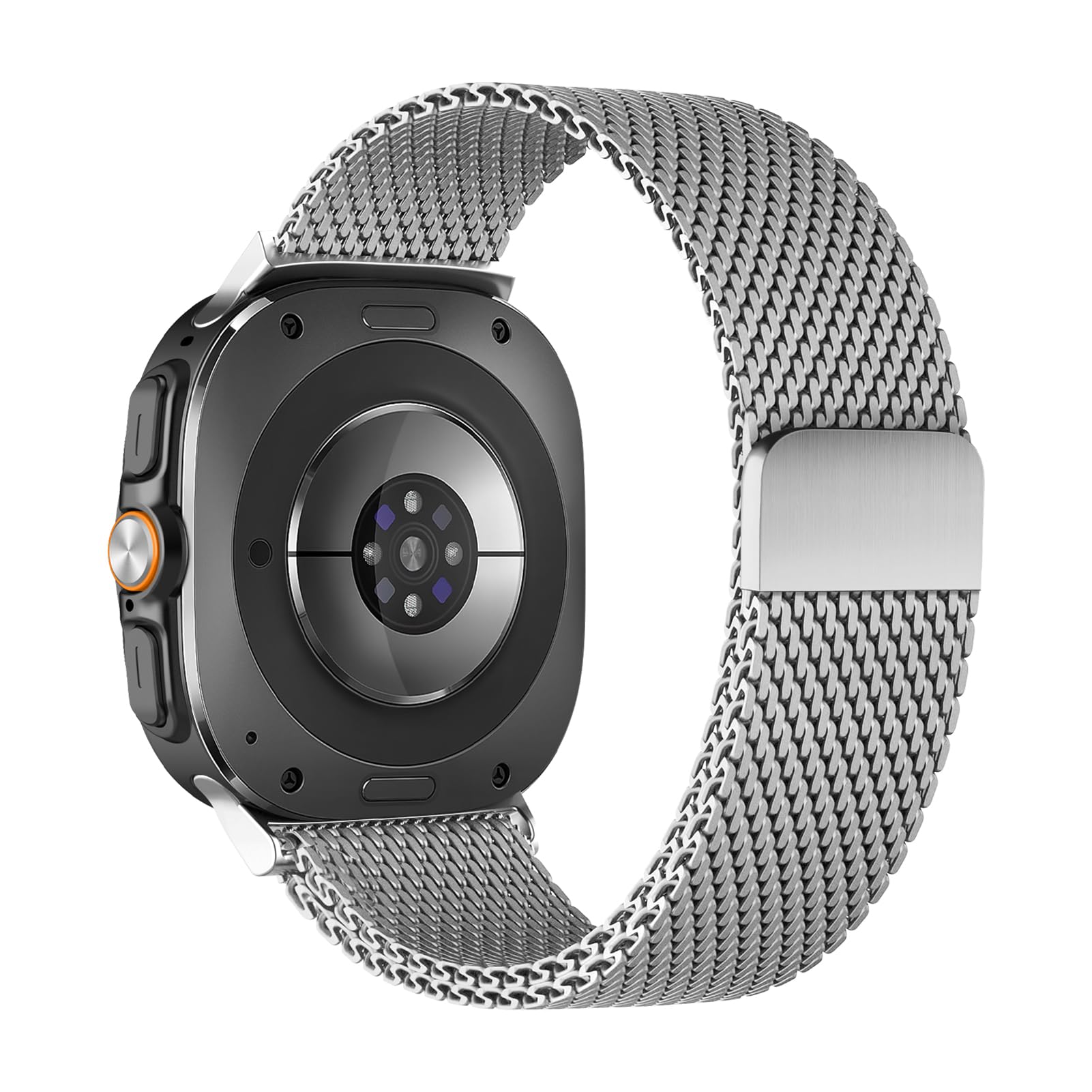 Milanese Loop Metal Bands for Samsung Galaxy Ultra Watch Band 2025/2024,Stainless Steel Magnetic/Parachute Mesh Titanium Strap Men Women for Samsung