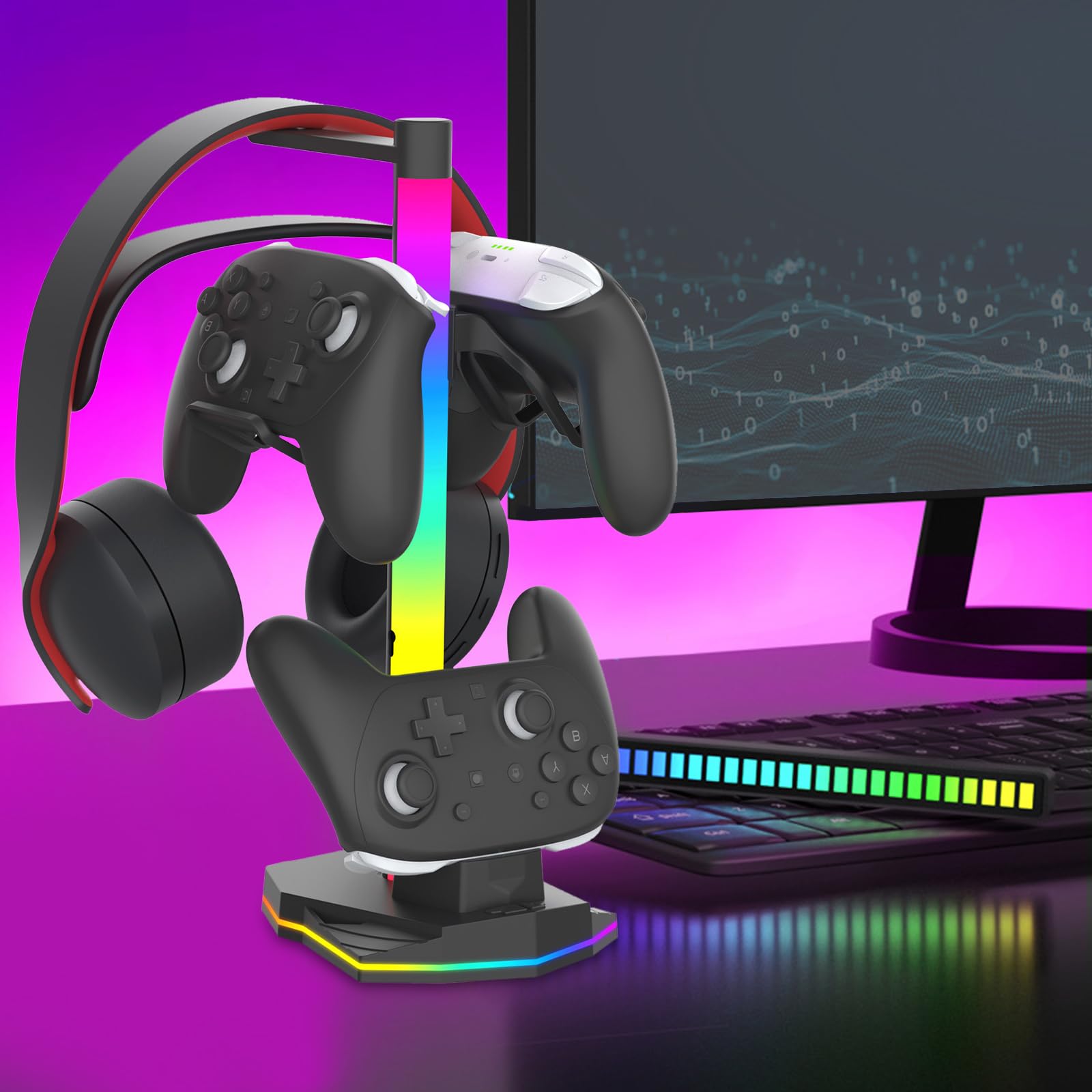 Dock station di ricarica per controller con porta USB di tipo C per cuffie Gamepad per supporto di ricarica da tavolo
