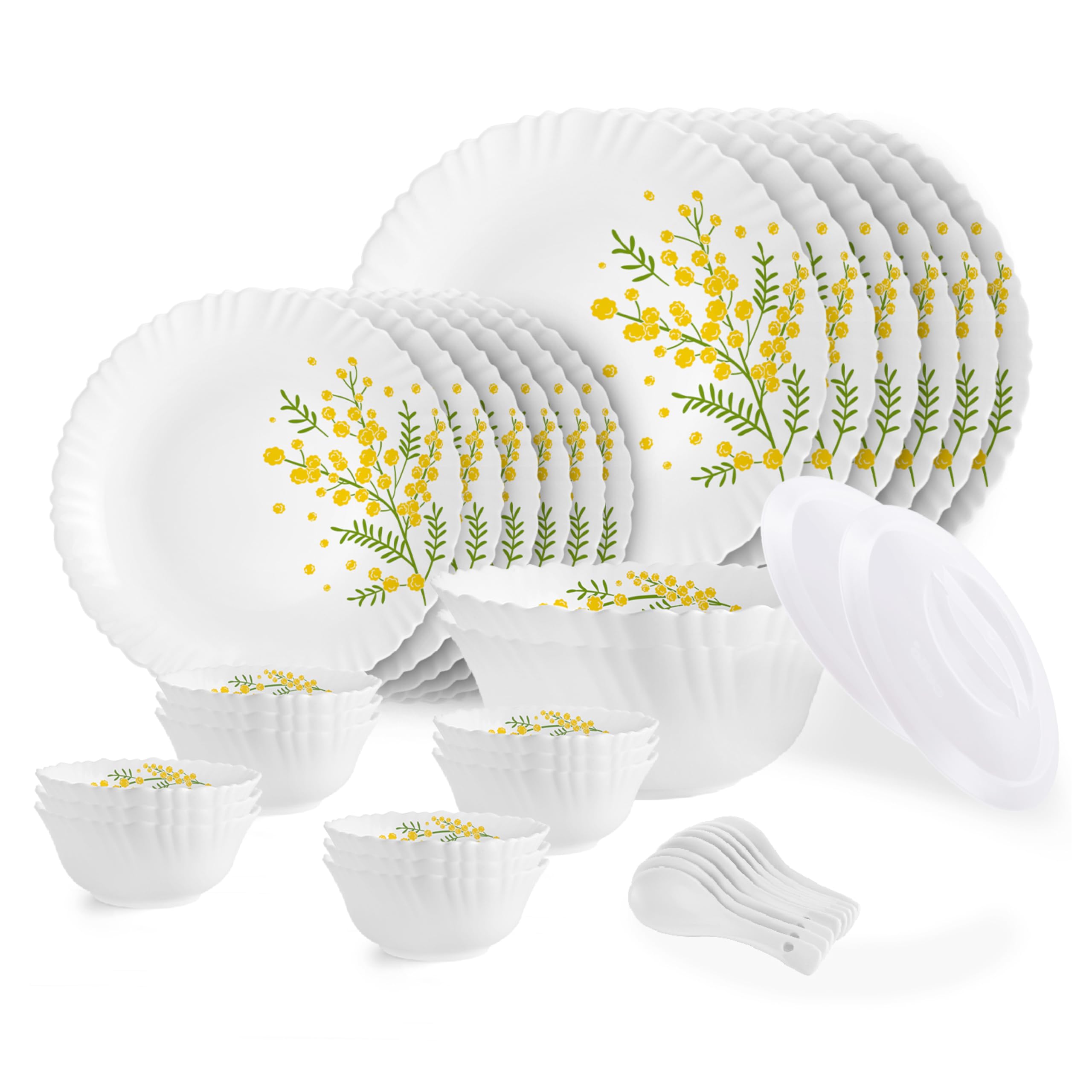 Cello Opalware Dazzle Series Girasol Dinner Set | Microwave