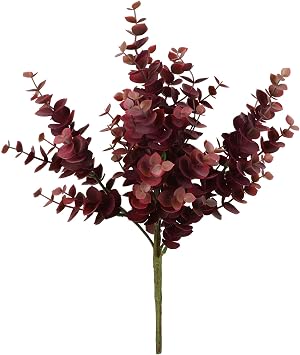 Vickerman Everyday 13" Artificial Burgundy Jade Leaf Spray 4 Pack - Faux Indoor Plant Spray - Greenery for Home Or Office Decor - Maintenance Free