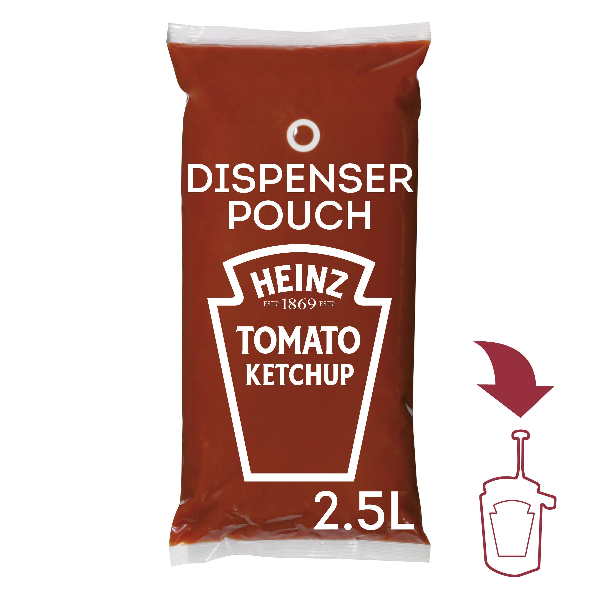 HEINZ Sachet de sauce tomate ketchup o mat, 3 X 2,5 litres