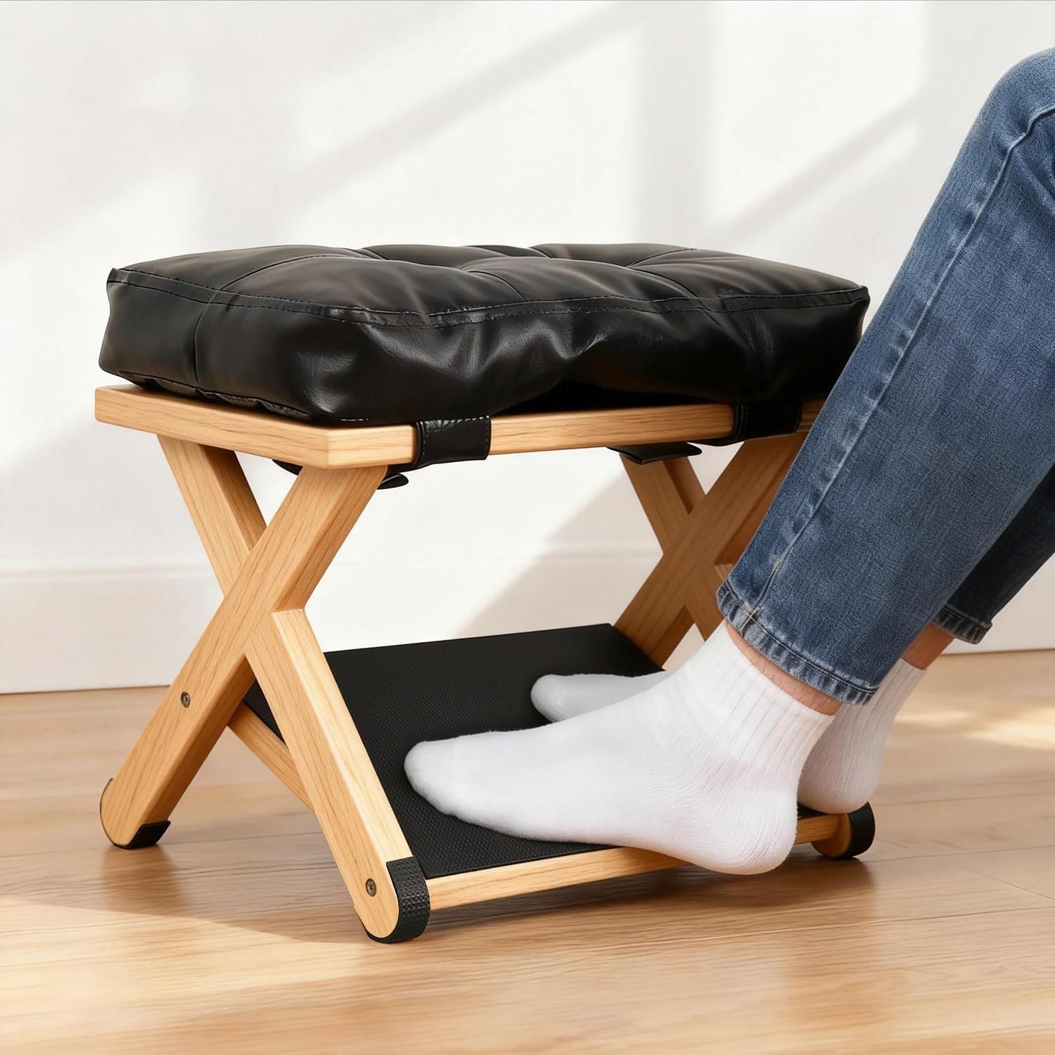 Poggiapiedi Sotto La Scrivania Doppio Strato Antiscivolo Ergonomico | Supporto Per Le Gambe Della Scrivania Da Ufficio Per Dormitorio Ufficio Appartamento Studio Camera Da Soggiorno