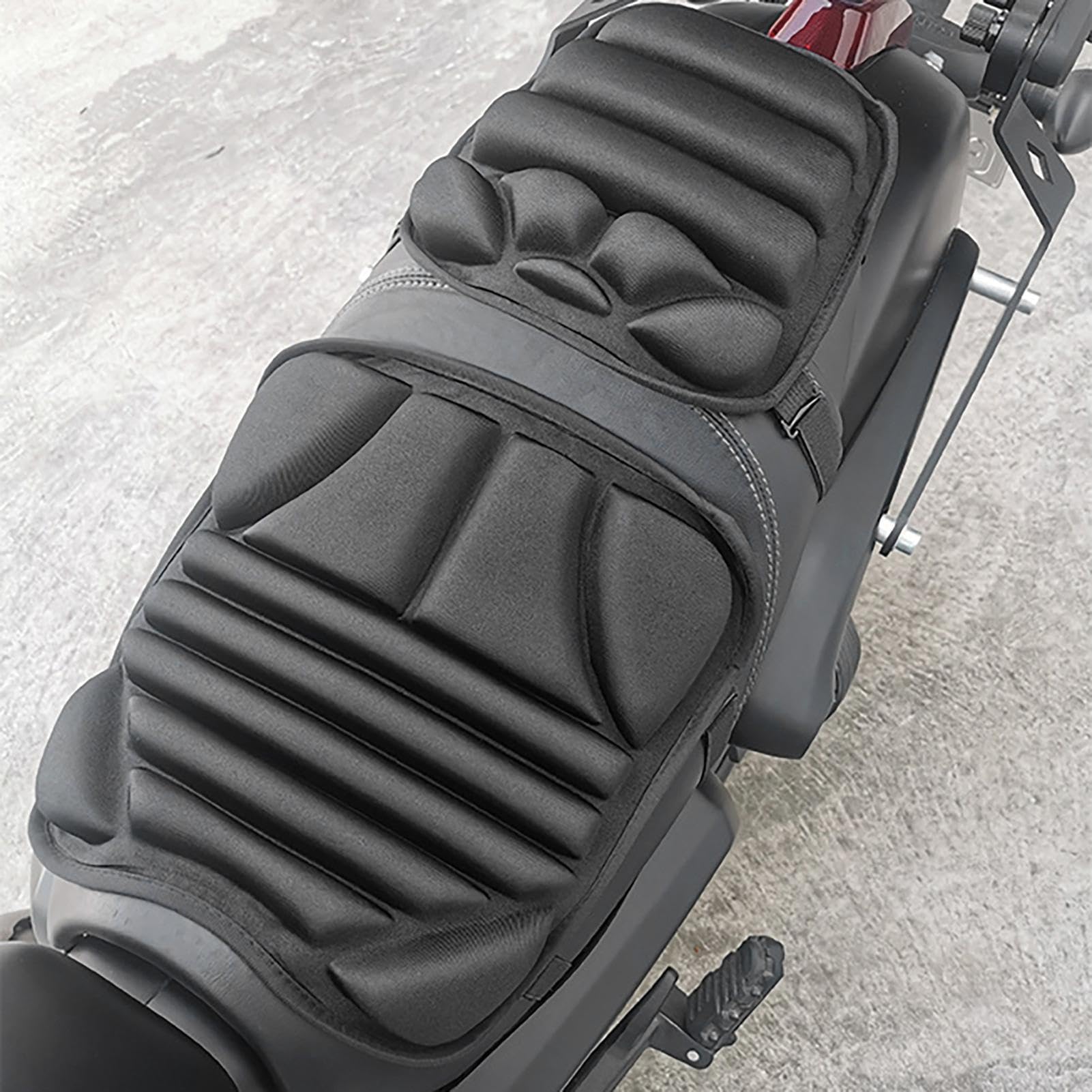 Generico 2 Pezzi Cuscino Sedile Moto, Cuscino Per Sedile In Per Moto, Imbottitura Sella Moto, Coprisella Moto Gel, Moto Viaggio Uomo, Fodera Per Cuscino Per Sedile Universale