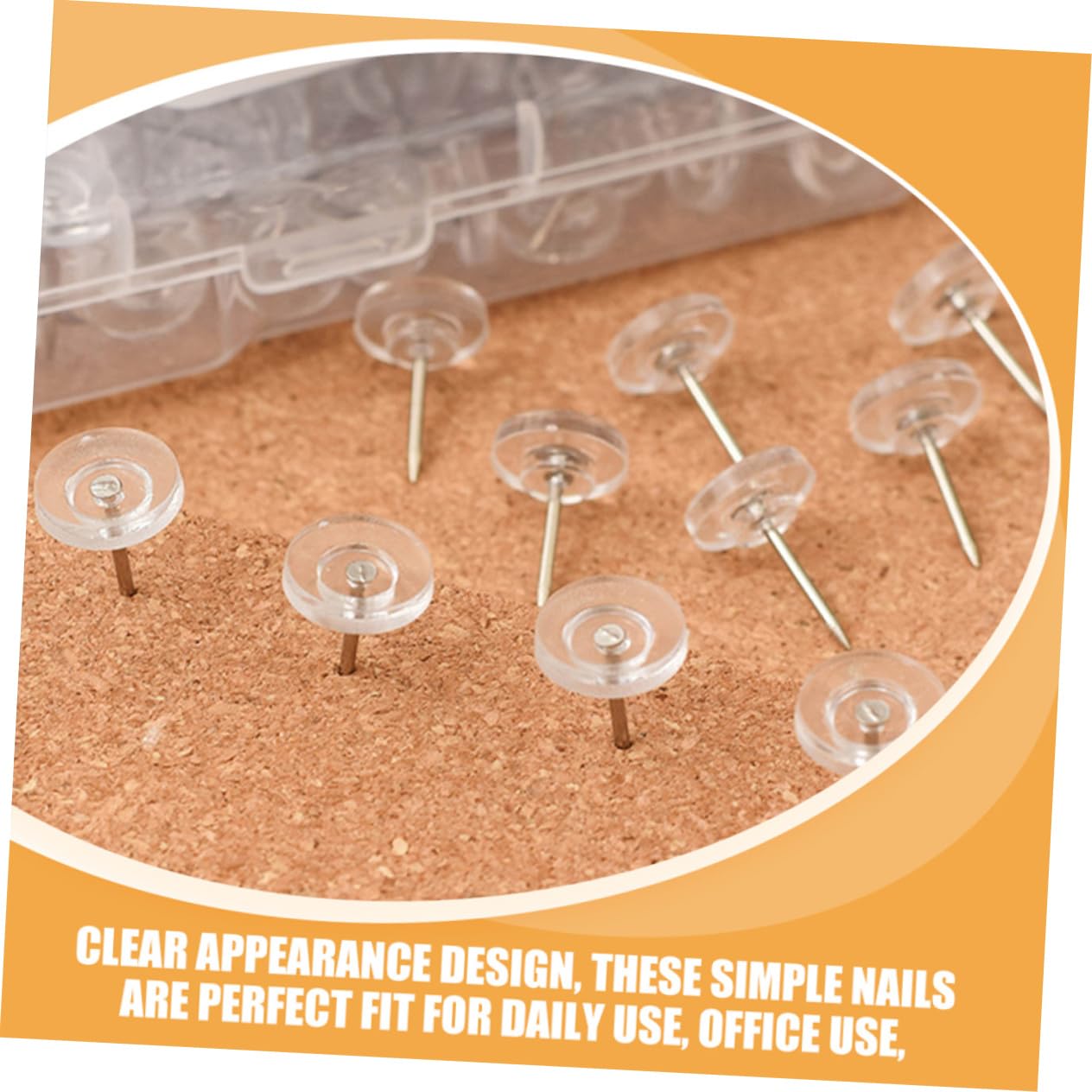 Angoily 4 Sätze Transparente Pinnadeln Für Korkwand Fotowand Und Karten Vielseitige Niedliche Stecknadeln Für Büro Und DIY Projekte Boxen À 200 Stück * 4