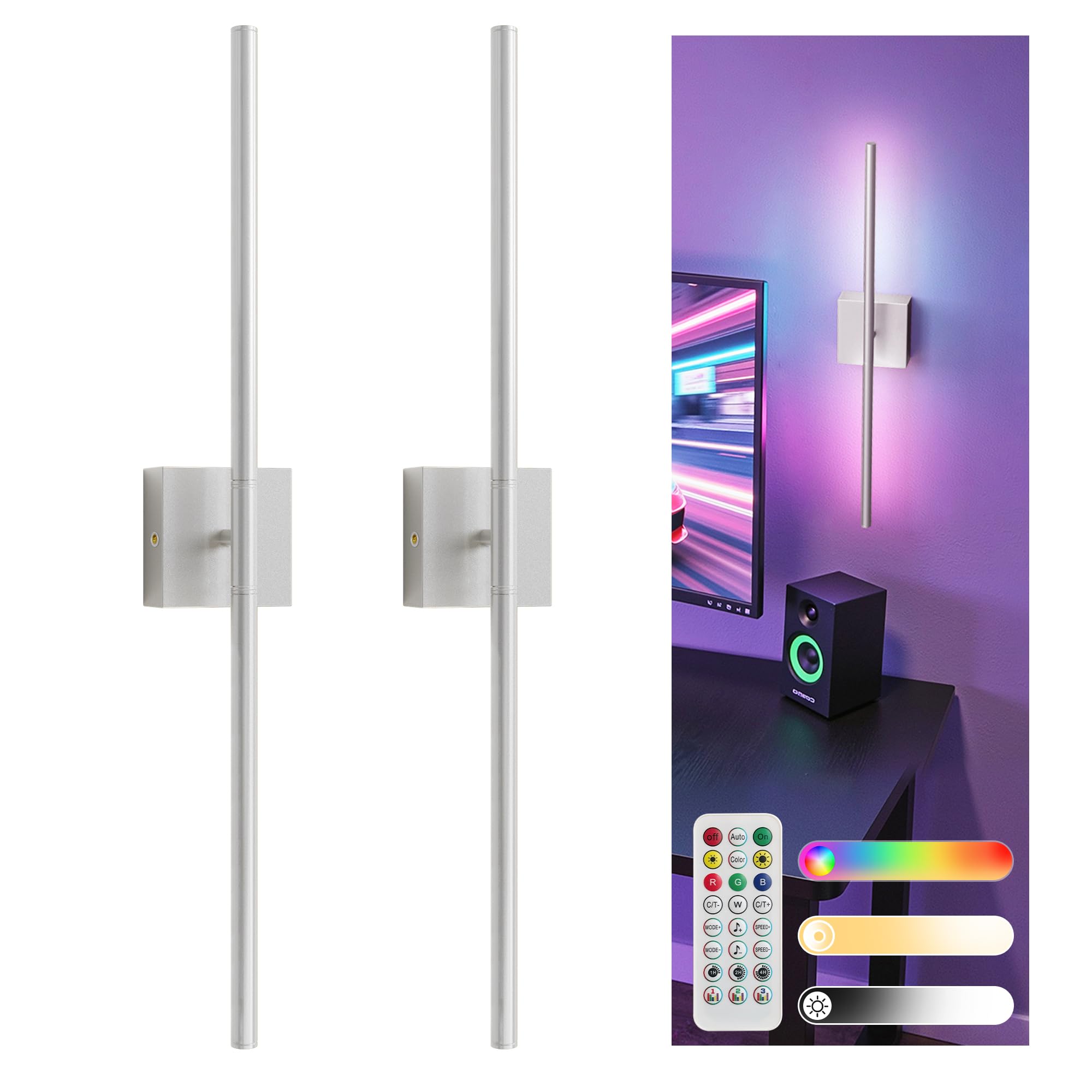 Battery Operated Wall Sconces Set of 2, Battery Wall Sconce 10000mAh