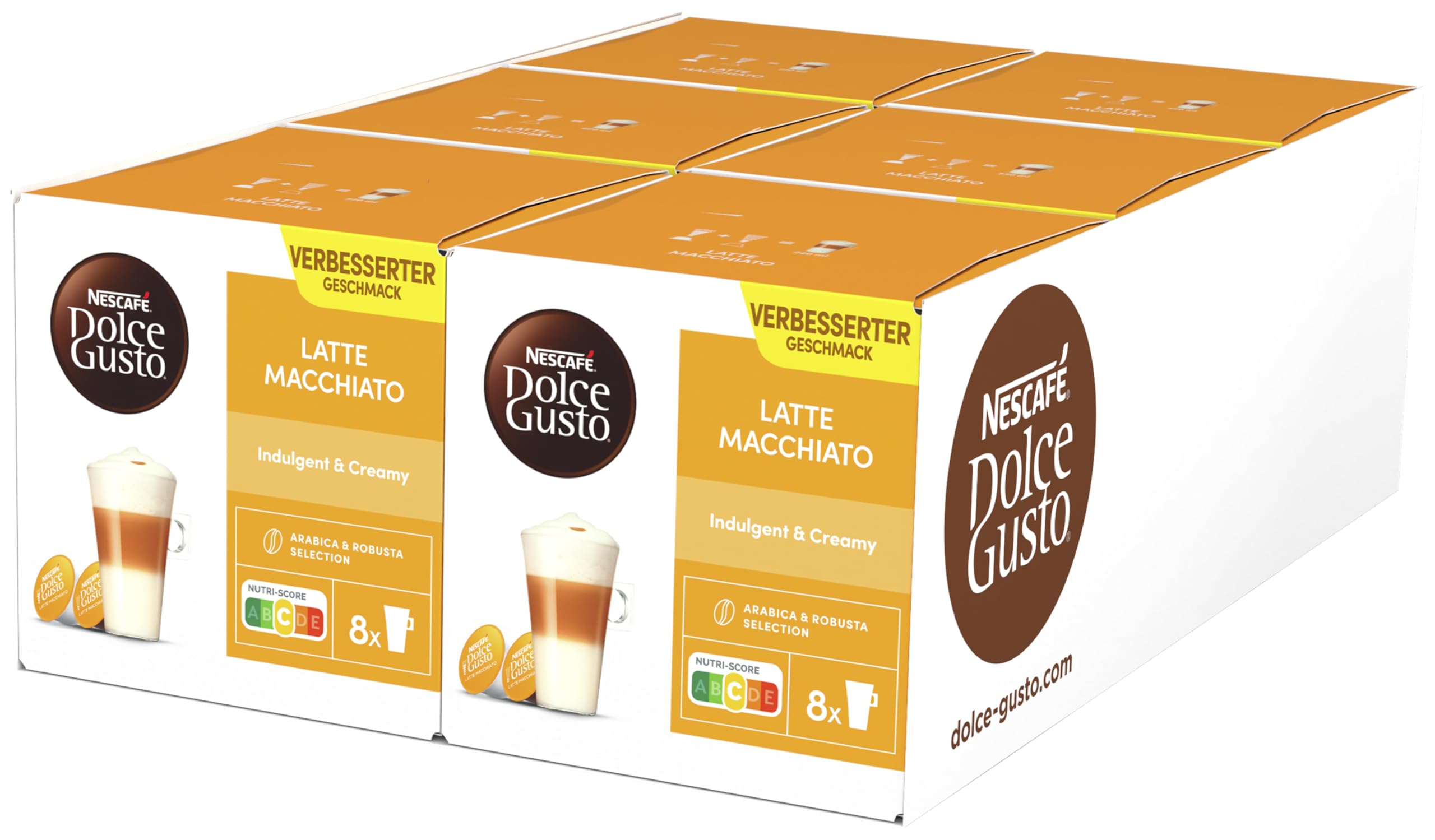 NESCAFÉ DOLCE GUSTO Latte Macchiato Kaffeekapseln 6er Pack (6 x 16 Kapseln)