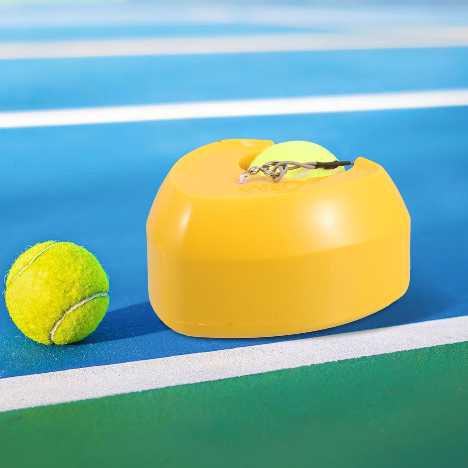 TOYANDONA Base De Entrenamiento De Tenis con Reboteador De Pelota Herramienta De Autoentrenamiento Portátil para Práctica De Tenis Casa o Patio