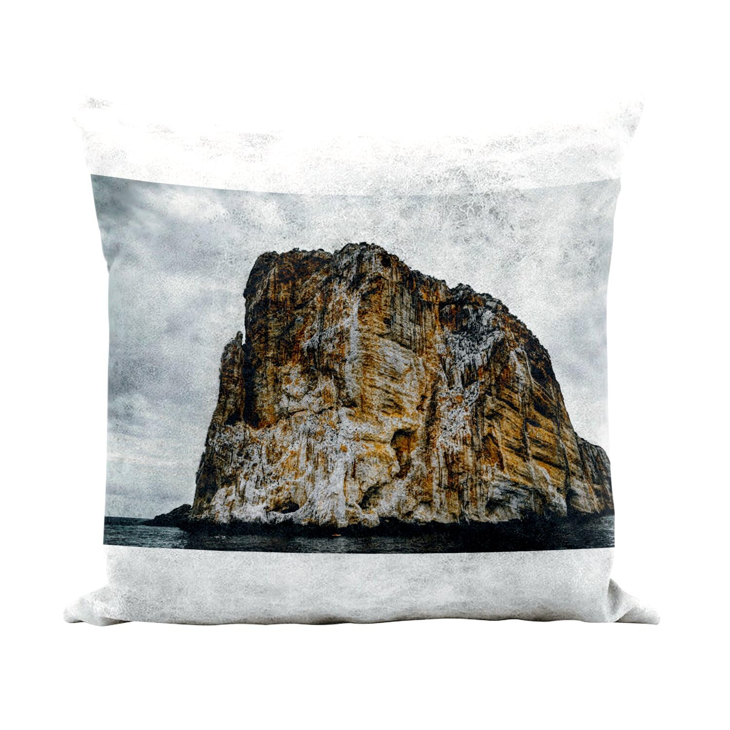 Coussin similicuir blanc 40x40 déco mer avec housse et garnissage