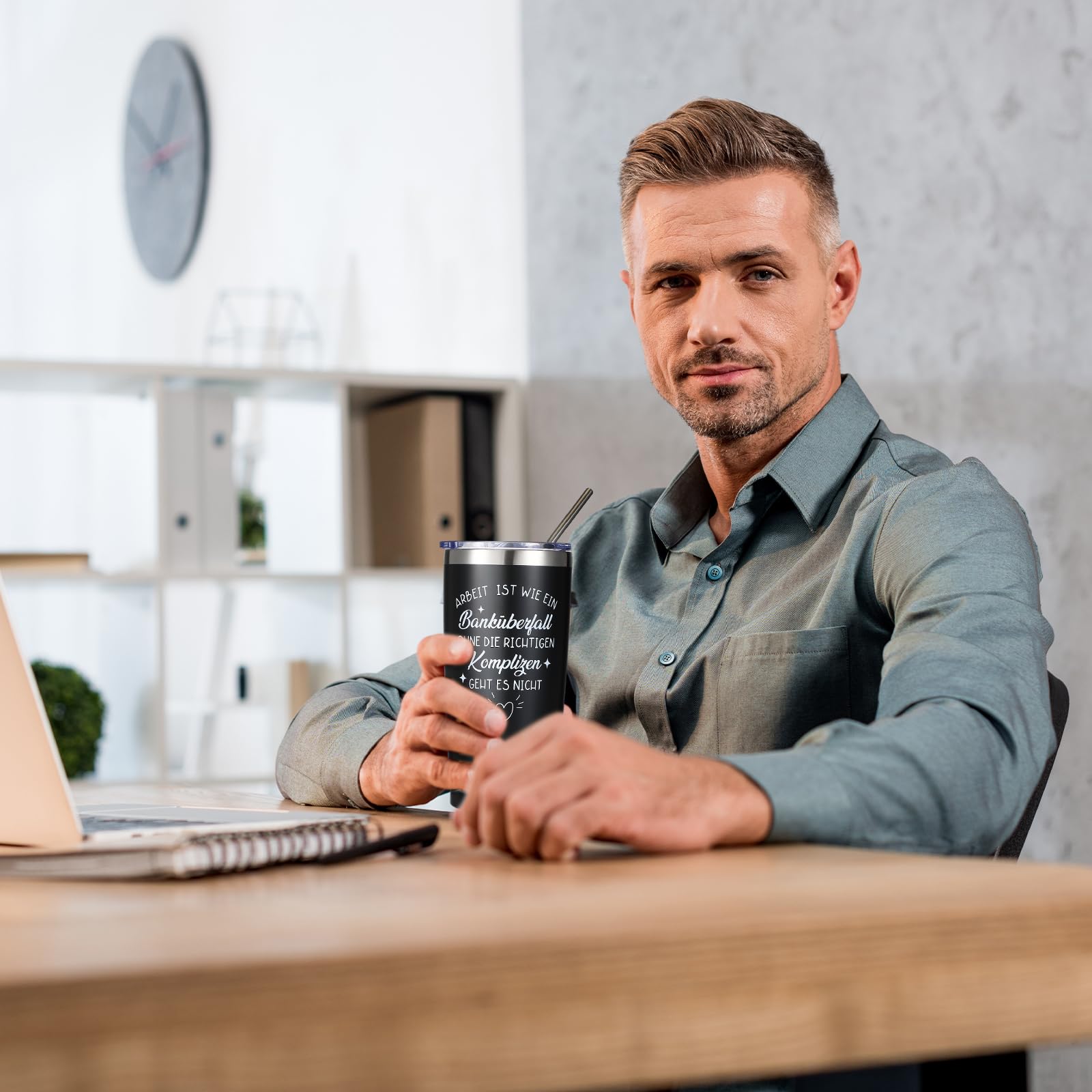 Hestya 2 Tasses à Café En Acier Inoxydable De Voyage 20 Oz Grande