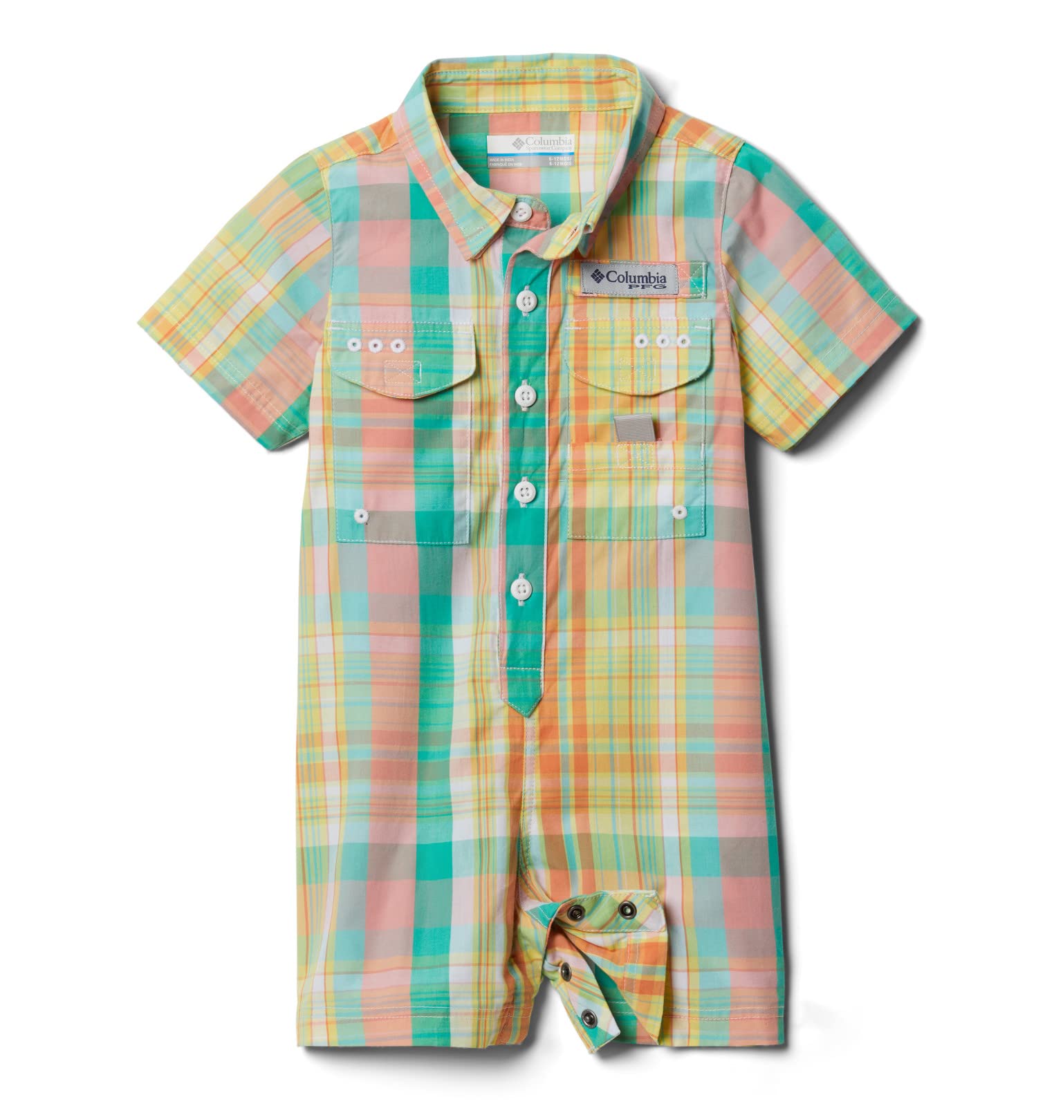 Columbia Baby Bonehead Romper, Sorbet Mid Day Madras, 6/12