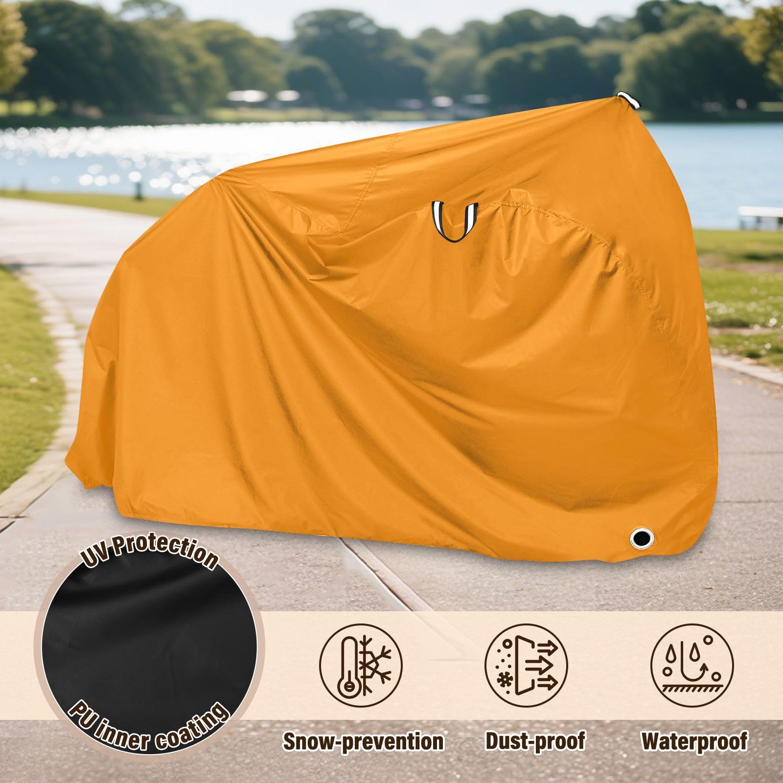 Copertura per bici da esterno arancione scuro impermeabile copertura antipioggia per bici accessori