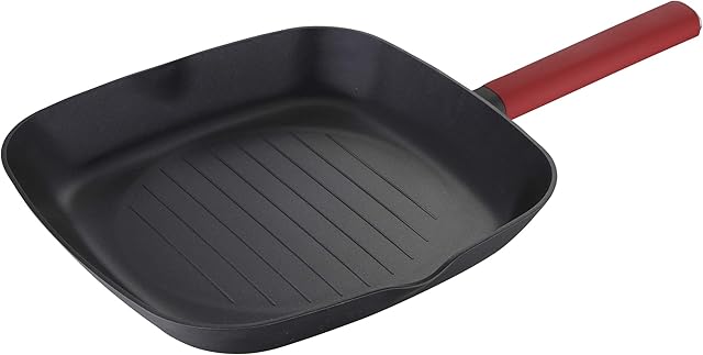 Bergner Q3124 Square Grill Pan 28 x 4.5 cm Forged Aluminium Suitable for Induction Essence