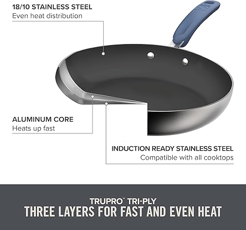 Miniatura 4 de DASH Zakarian TruPro - Sartén antiadherente de acero inoxidable de 12 pulgadas