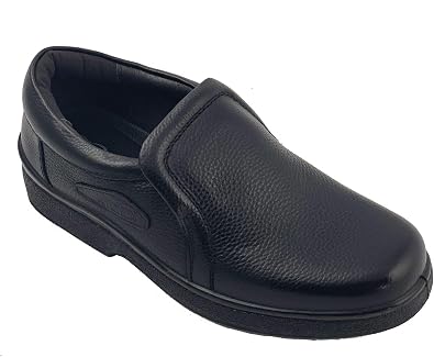 Reactive Mens Upper Leather Oil Resistant, Slip Resistant Kitchen Shoes-Slip on and Lace Up