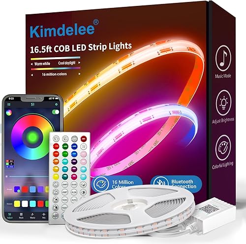 Cuerda de neón RGB de 16.5 pies, IP68 impermeable, luces de neón flexibles, tira de luces LED para dormitorio, decoración de habitación de niños