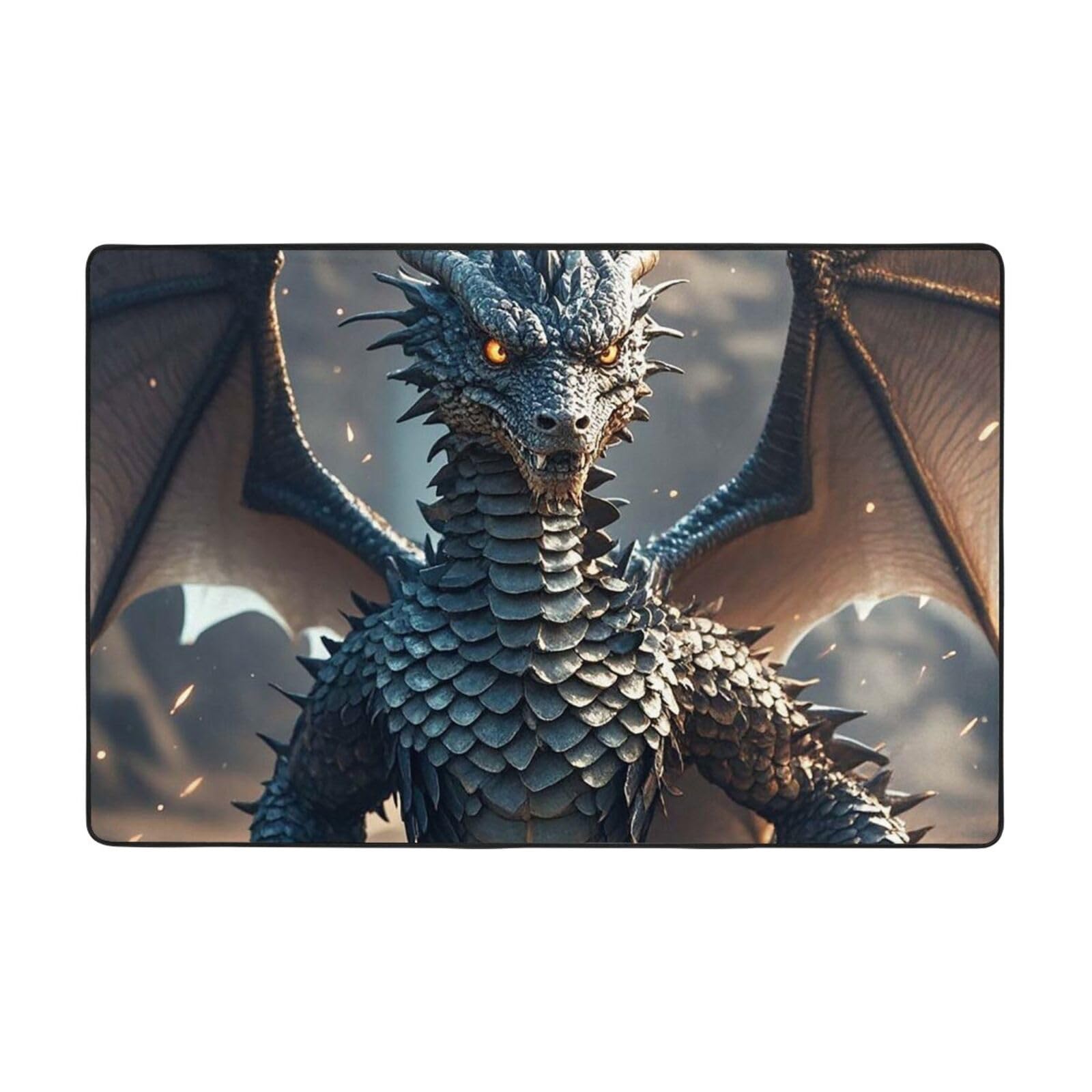 Tapis de sol pour salon au look vintage dragon pour transformer votre entrée