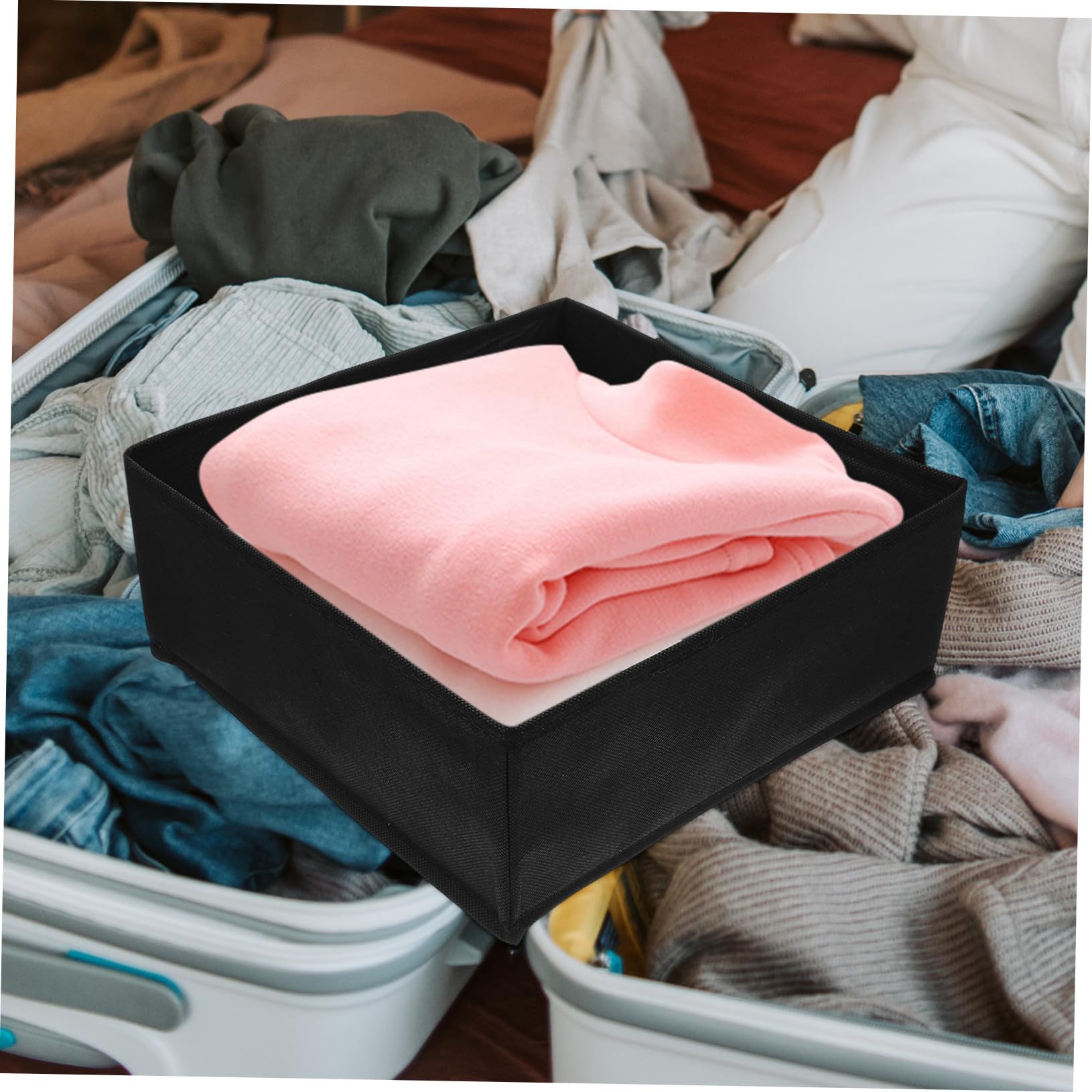 6 Stück Teiliges Set Faltbare Aufbewahrungsboxen aus Vliesstoff Atmungsaktive Organizer für Unterwäsche und Socken Robust und Platzsparend für Kleiderschrank Reise und Zuhause
