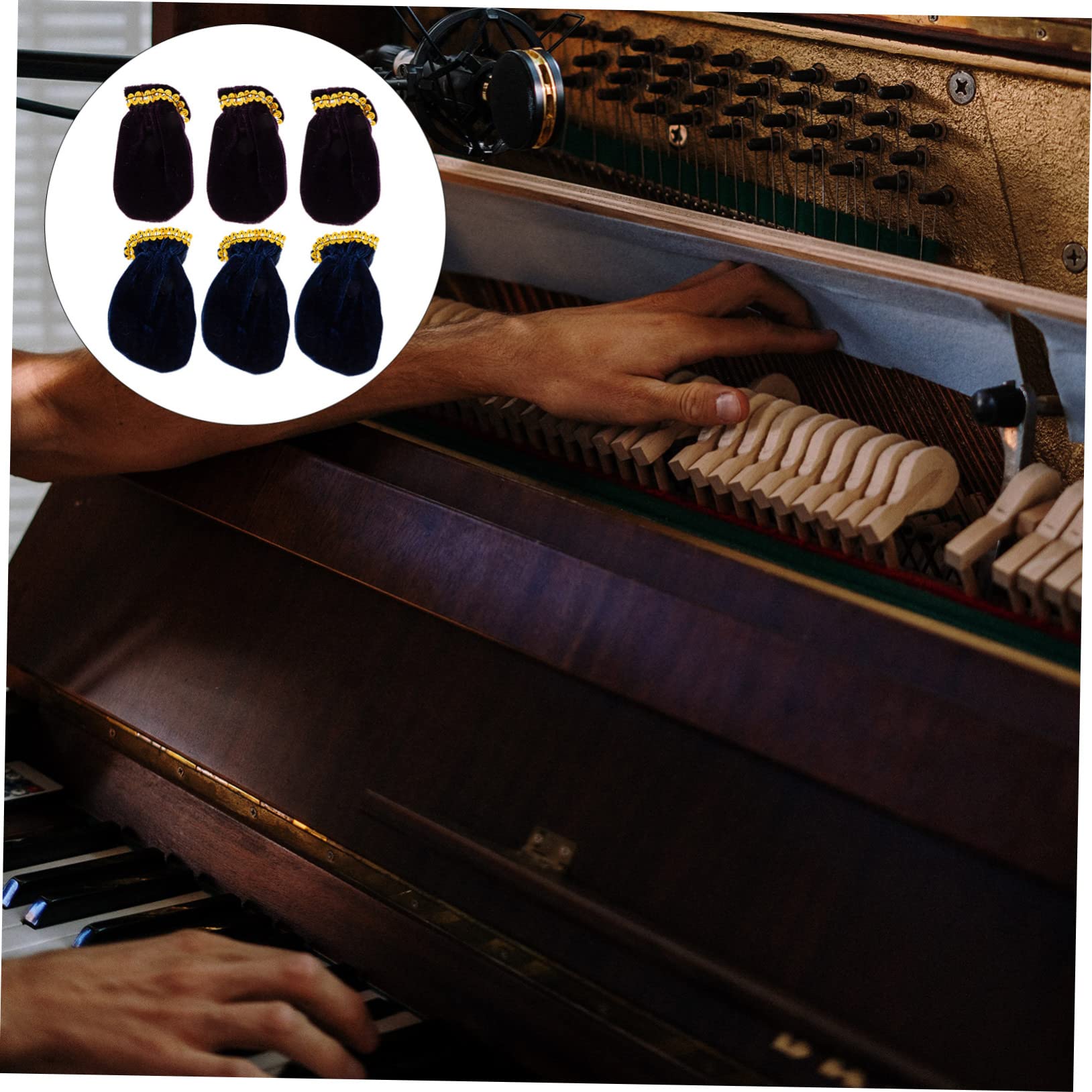 ifundom 24stücke Premium Klavier Fußpedalabdeckungen Elastische Langlebige Stahlpedal-schutzbezüge Schwarz Und Rot Für Schutz Von Klavierpedalen