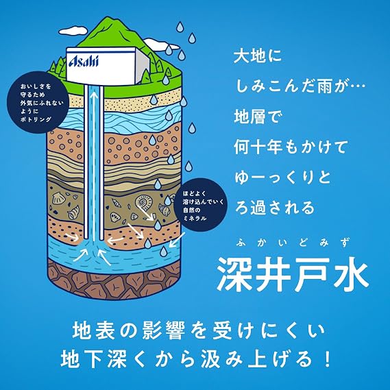 Asahi Beverages Delicious Water Mt.   Fuji 20.3 fl oz 600 ml x 24 Bottles