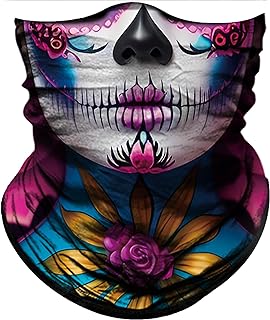 Skull Face Mask for Women Dust Wind Sun Protection Rave Festival Riding