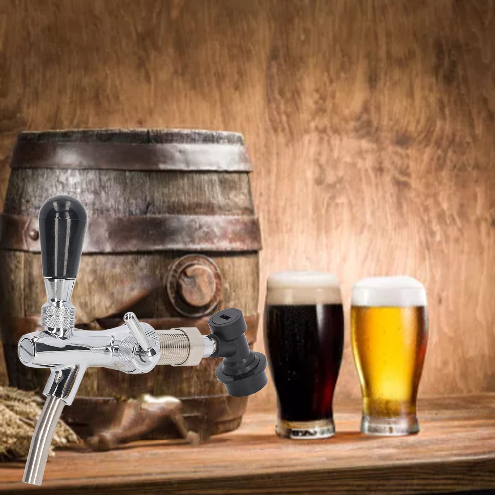 Rubinetto per Birra G5/8, Rubinetto per Birra Regolabile in Acciaio Inossidabile 304, Ideale per Bar Domestici e Ristoranti