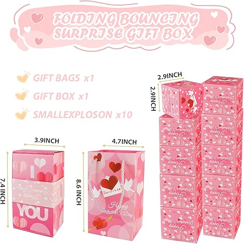 Miniatura 2 de Caja de regalo sorpresa explosión para dinero, caja de regalo única plegable de sobre rojo, cajas de regalo creativas de explosión, caja de regalo