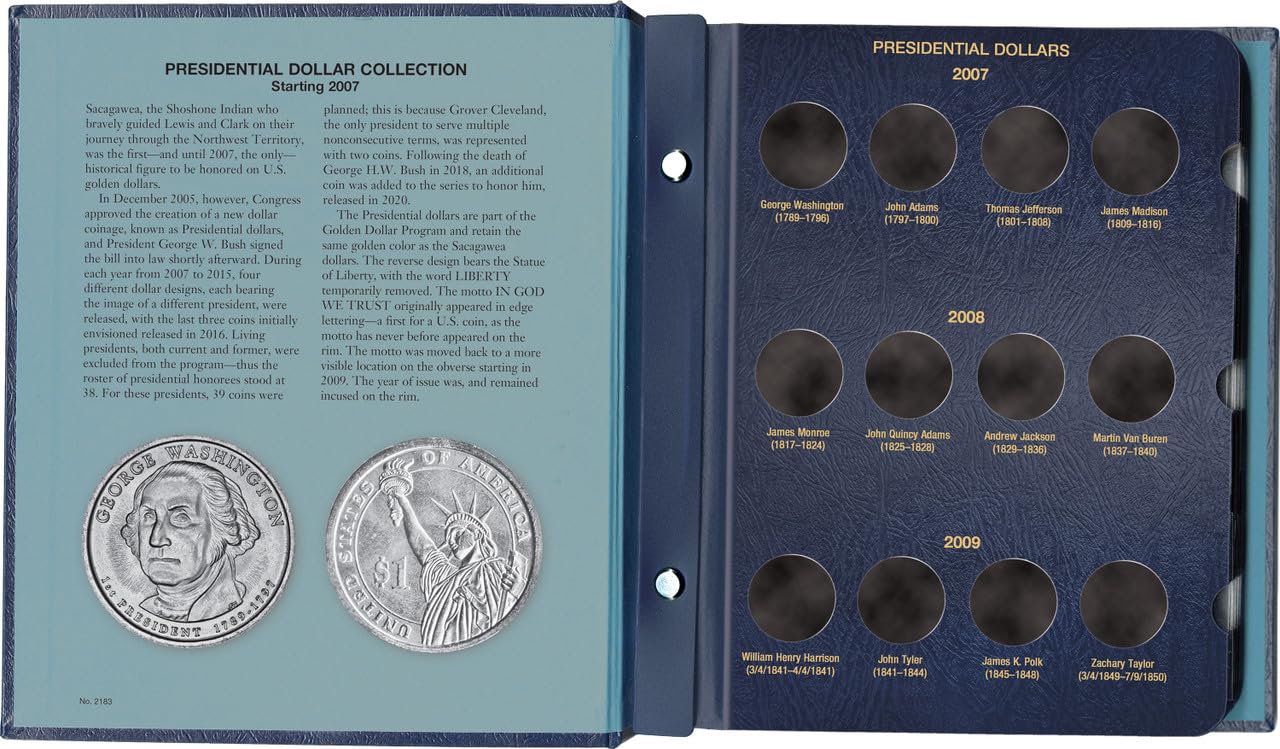 Whitman Native American Sacagawea & Golden Dollar Coin Album Book – 2000-2021