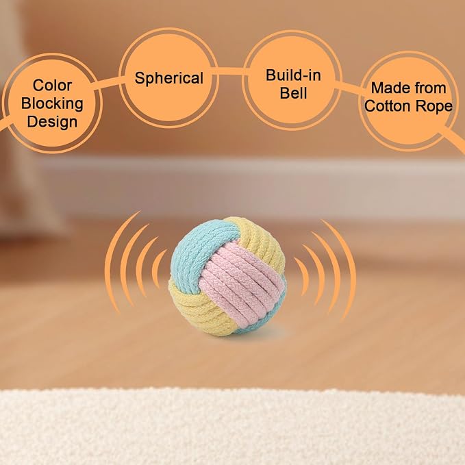 Pelotas para gatos con campana interior, 3 unidades miniatura 3