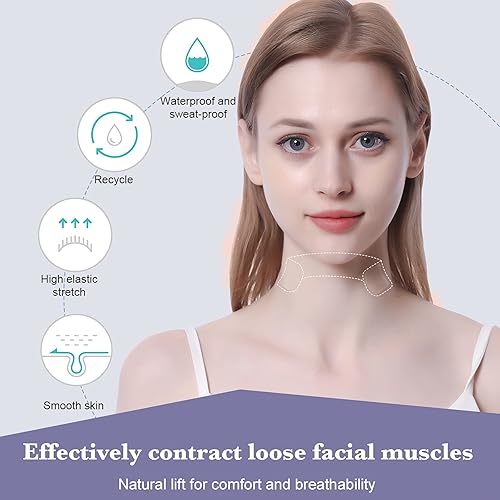 Miniatura 2 de Cintas de levantamiento de cuello, cintas antiarrugas para el cuello, bandas de elevación de cuello de fuerte adherencia para la piel del cuello,