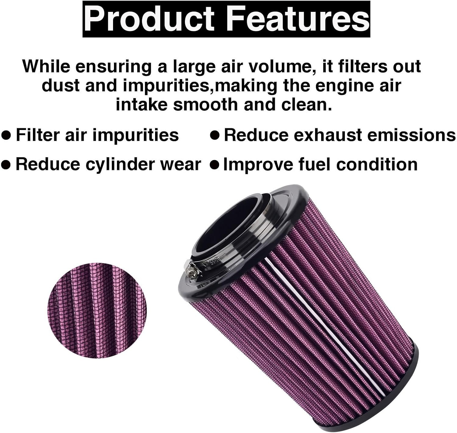 0800-112000 Air Filter fit for CFMoto 400cc 800cc Engine CF500cc CF800 CForce UForce 400AU 400 500 600 800 EPS 2-Up 4-Wheeler UTV-V2 X8 TerraLander ATV ZForce 500 800 800-EX Trail EPS Sport SSV UTV