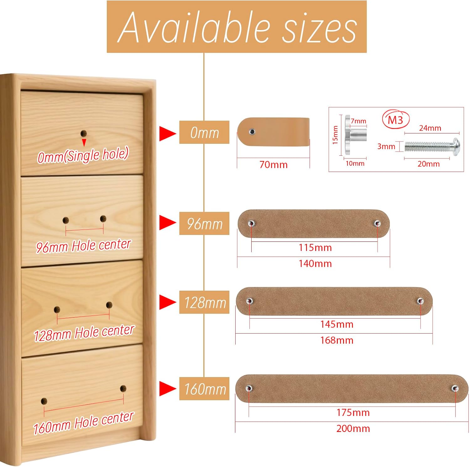 6 Pack Leather Drawer Pulls 6.3 Inch Cabinet Handles with Screws Faux Leather Dresser Knobs for Cabinets, Drawers, Closet, Kitchen and Bathroom Furniture (6.3in Hole Center, Silver + Cream)