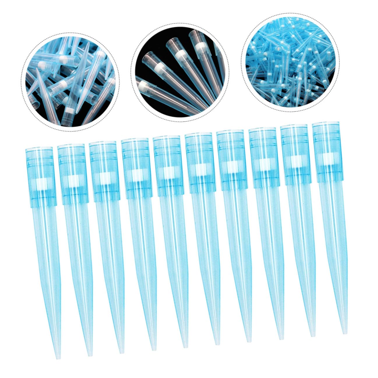 GARVALON 500pcs Disposable 1ml Universal Pipette Tips with Filter, Scientific Pipettor Tips for Laboratory Experiments and Liquid Handling