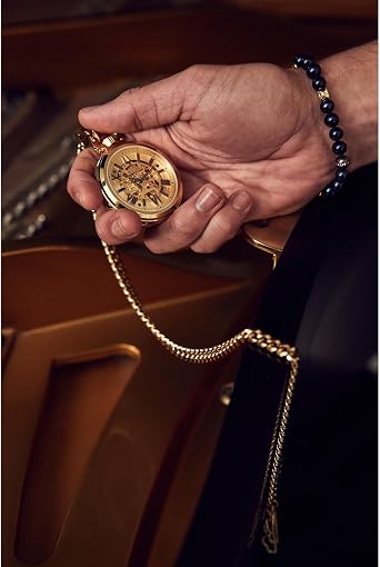 Bulova Sutton Classic Gold Tone Grey Accent Dial and Gold Tone Stainless Pocket Watch 50mm - 97A178
