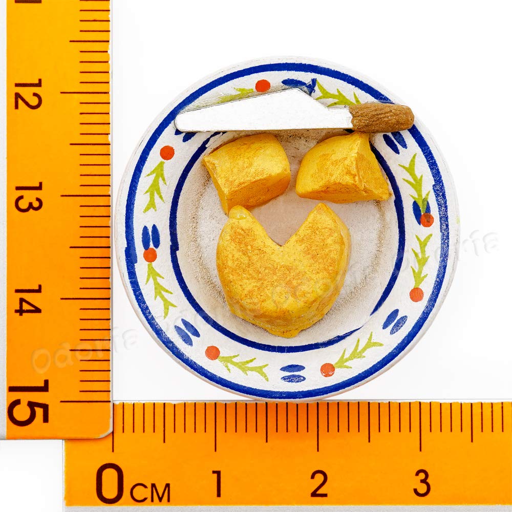 Mini Tarta De Queso A Escala 1/12 Para Casa De Muñecas, Accesorio De Cocina De 3,3 Cm De Diámetro