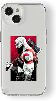 Iphone 13 ile Uyumlu God Of War Kratos Tasar m Bask l   effaf K l f