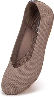 Frank Mully Women's Wide Width Flats Ballet Flats Round Toe Knit Flat Shoes with