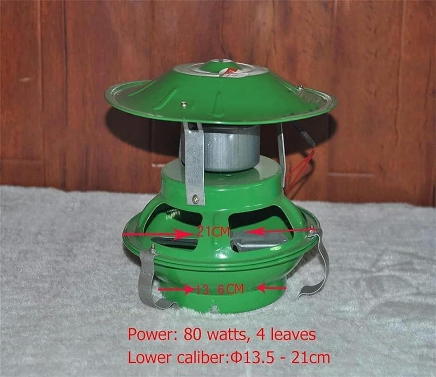 80W Chimney Fan, Fireplace Exhaust Fan for Wood Stoves, Log Burners, Pizza Ovens, Smoke Extractor, 190-240V, Low Energy, Compact Design