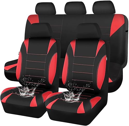 Miniatura 13 de Car Pass - Fundas impermeables de neopreno para asientos, juego completo negro de ajuste universal, fundas protectoras para interior de auto SUV