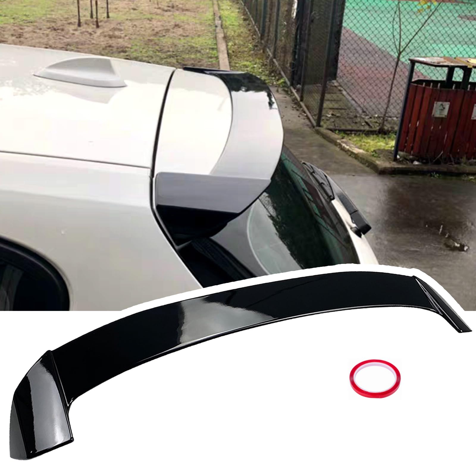 Fit for 1 Series 118i 125i F20 F21 2011-2018 Spoiler posteriore per auto, alettone per spoiler in ABS nero per auto, spoiler per bagagliaio posteriore, adatto per accessori F20 F21