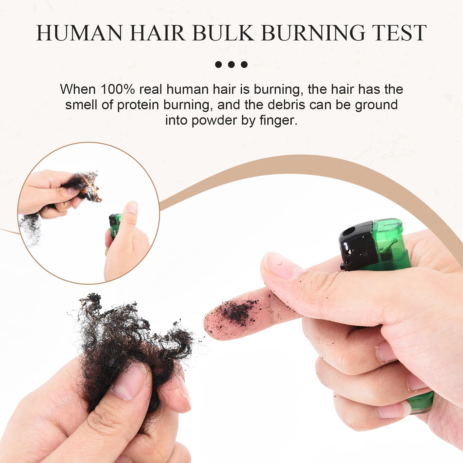 Originea Afro Kinky Bulk Human Hair 20cm 3 Packs Cheveux Naturel Humains Noir