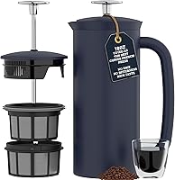 Vista 1 de ESPRO P7 French Press Acero inoxidable 304 – Cafetera de prensa francesa patentada de doble pared con aislamiento de microfiltro, preparación sin