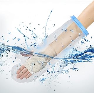 SUPERNIGHT Waterproof Cast Cover for Shower, Adult Half Arm Dressing Cover/Watertight Cast Bandage Protector for Hand, Elbow and Wrist