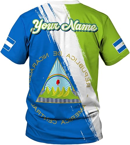 Miniatura 7 de Camisa personalizada de Nicaragua con bandera de Nicaragua para hombres y mujeres, camiseta de Nicaragua, camiseta de Nicaragua