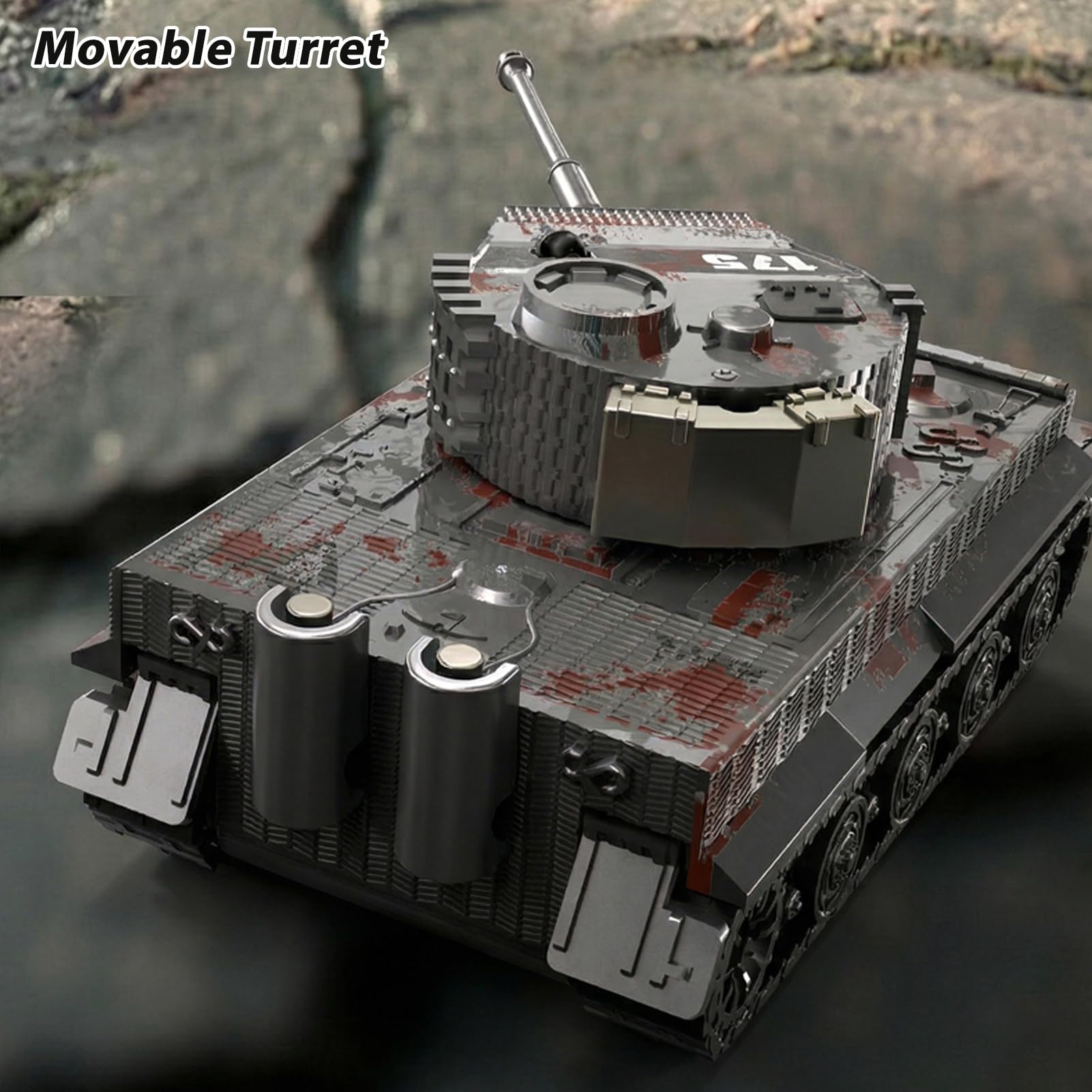 Mini RC Battle Tank Set con torre girevole a 360°