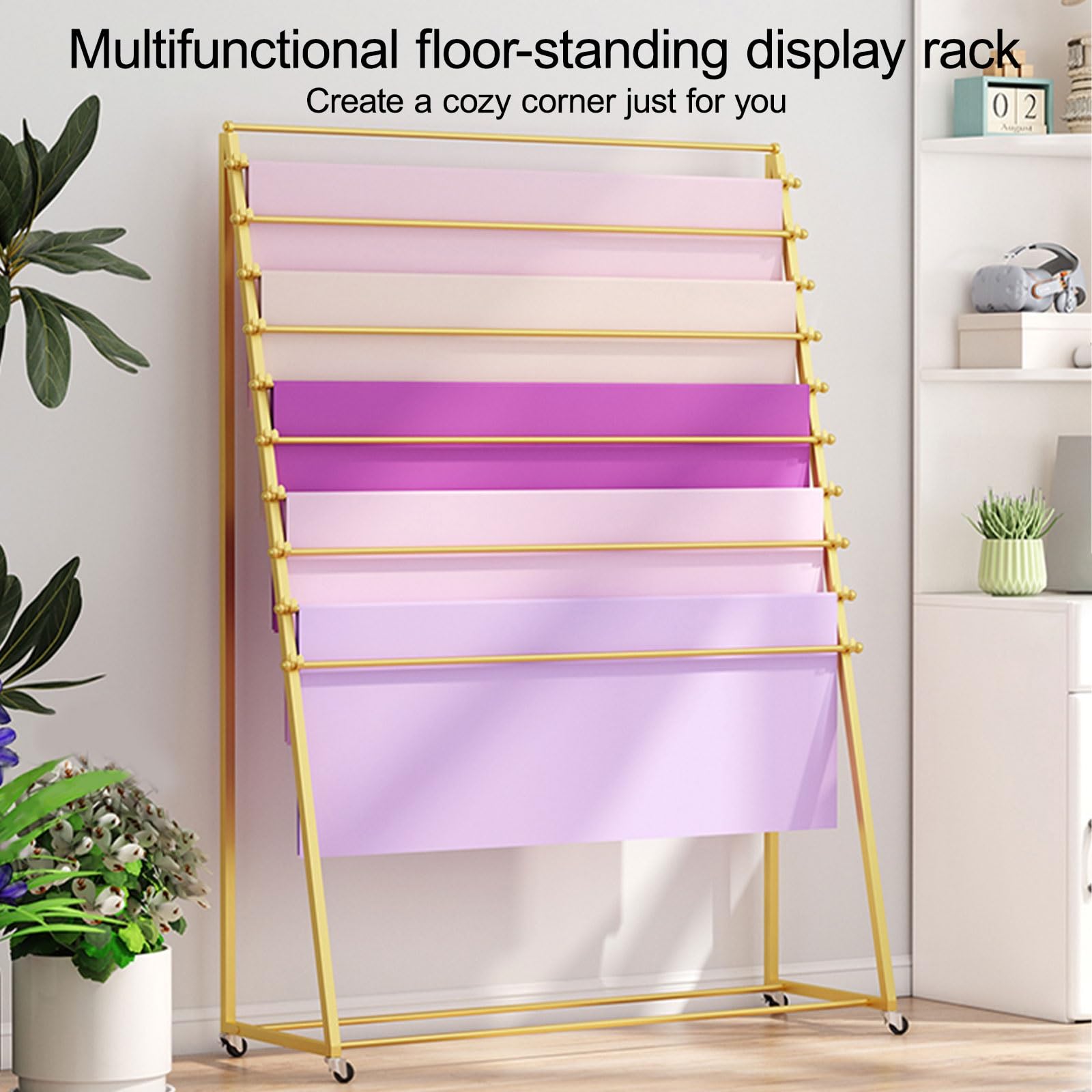 Metalowy stojak na tkaninę, organizer na szpulę, stojak dla łatwego dostępu, metalowy stojak ścienny na szpule druciane, szaliki i ręczniki (czarny 120 cm x 160 cm) idealne rozwiązanie do