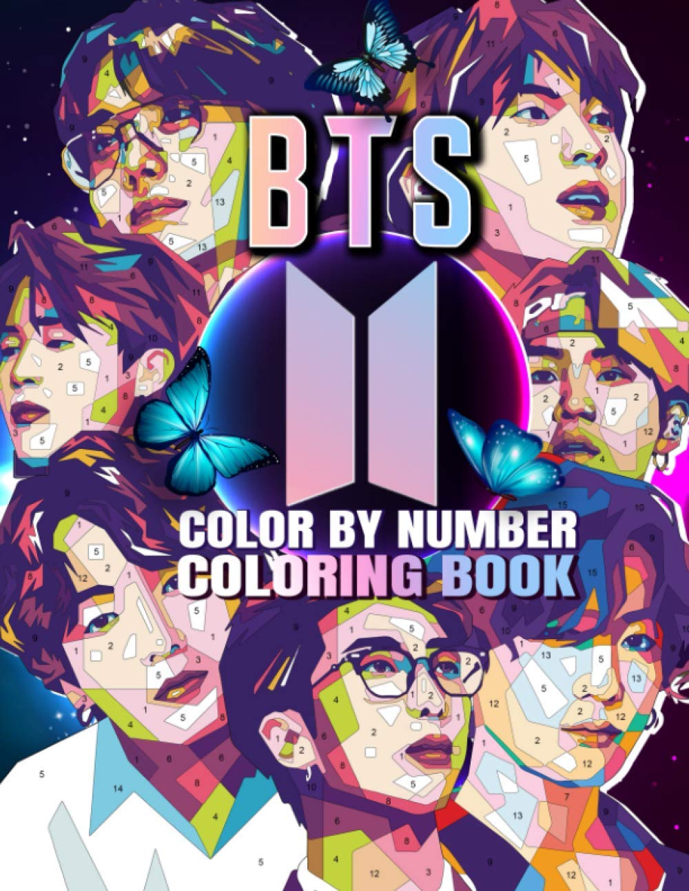BTS Color By Number Coloring Book