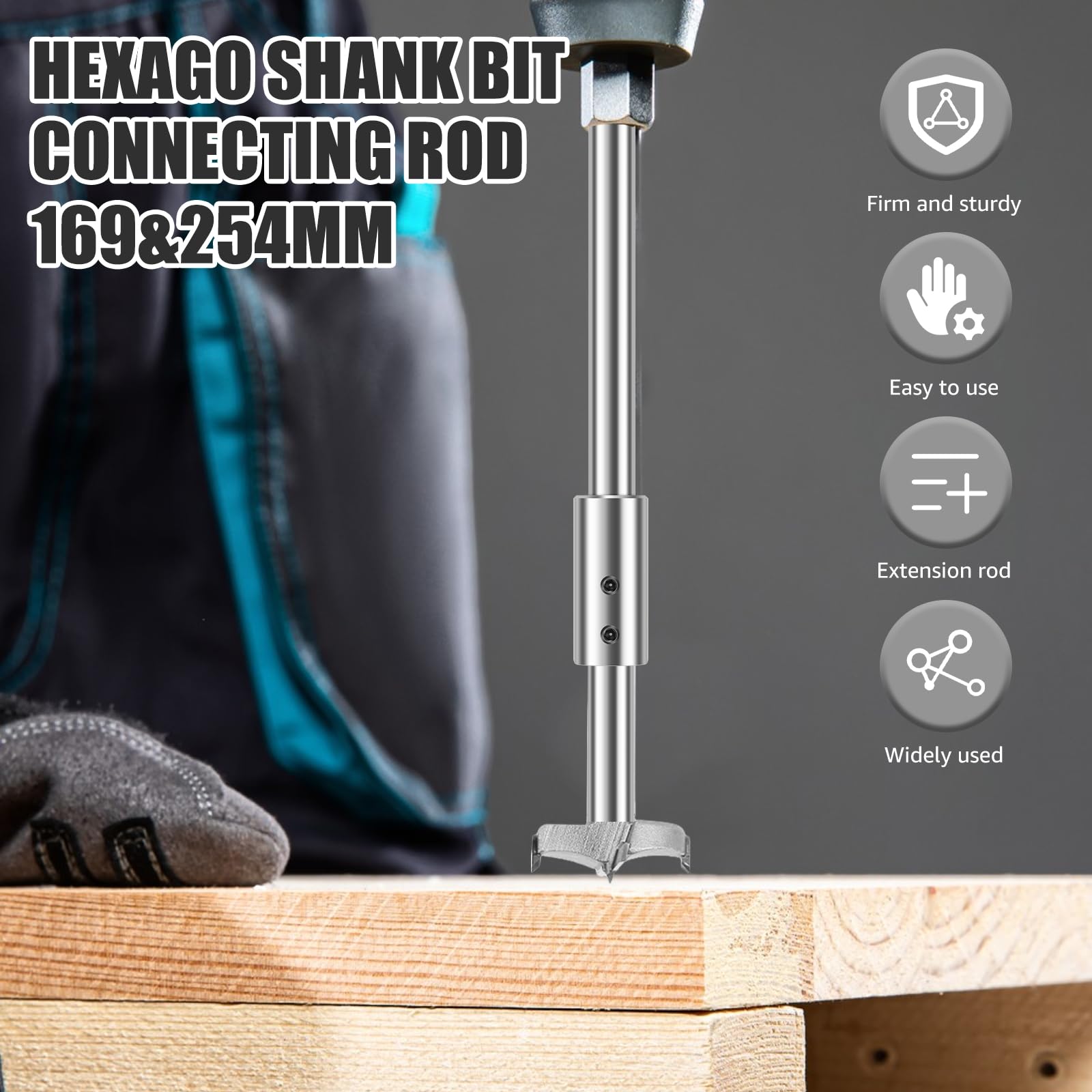 2PCS Forstner Bit Extension Set, Adding Over 5.19