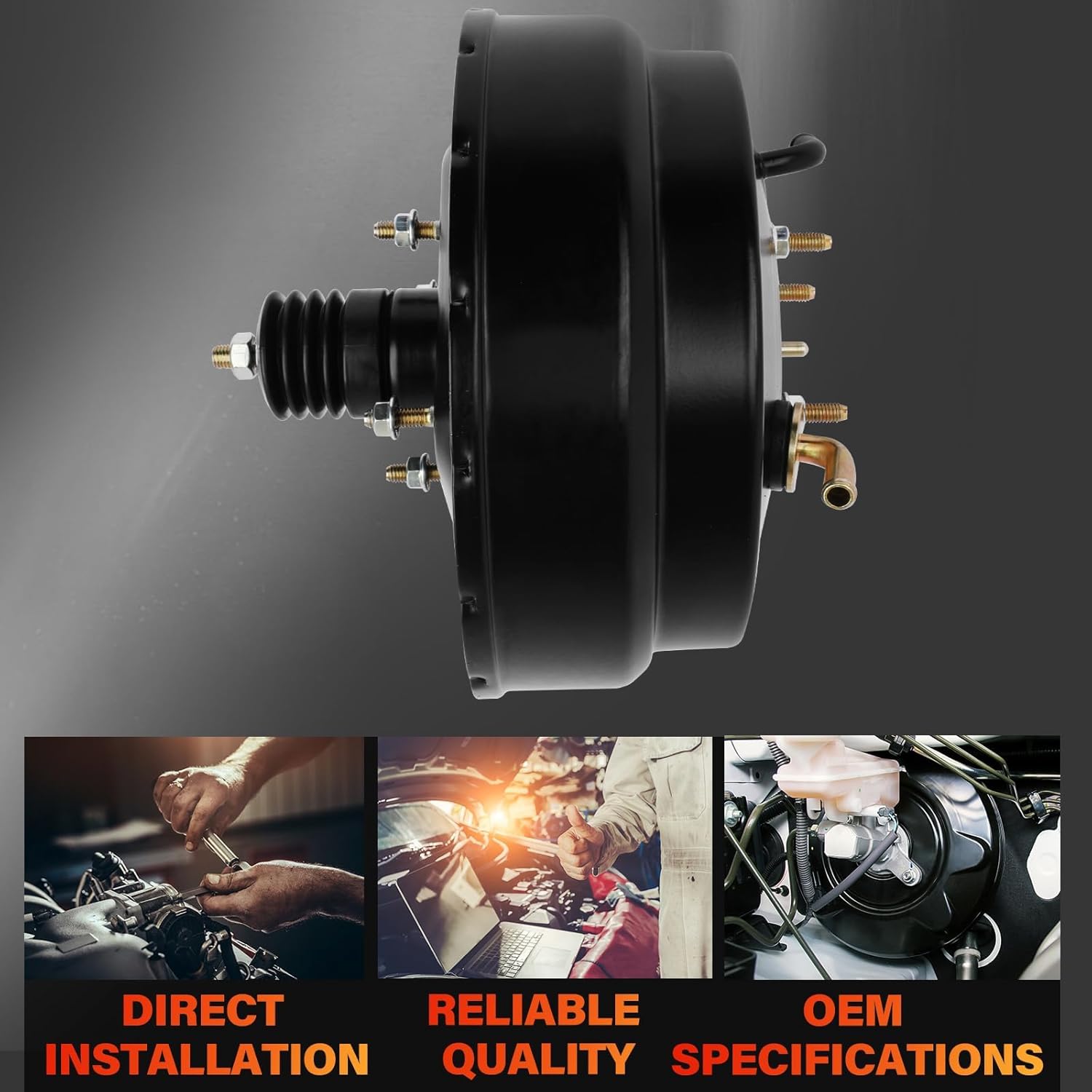 53-8441 Vacuum Power Brake Booster Compatible with Chevrolet W4500/W5500 Tiltmaster 2002-2009, W5500HD Tiltmaster & GMC W4500/W5500 Forward 2002-2009, W5500HD Forward & Isuzu NPR, NPR-HD, NQR